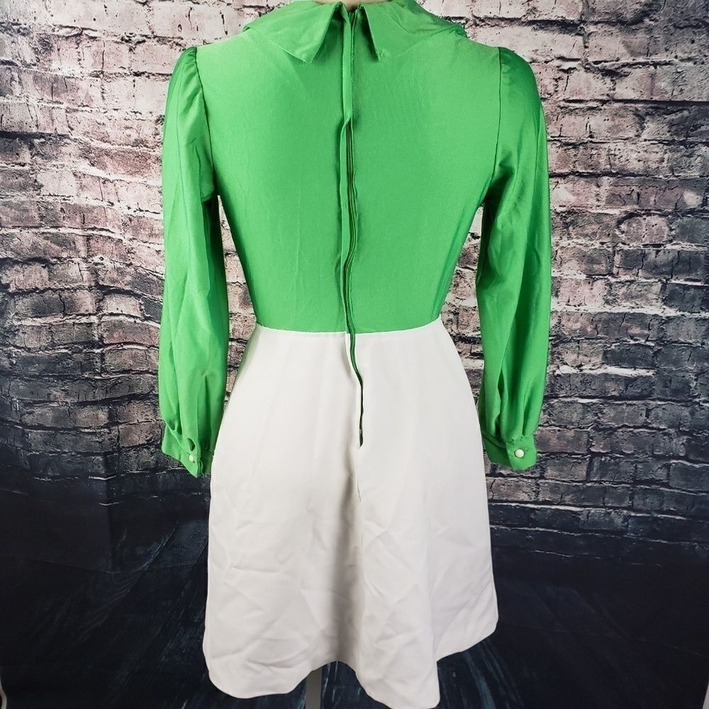 Vintage Long Sleeve Tennis Dress with Sweater Vest - Picture 5 of 8